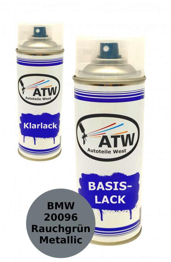 Autolack für BMW 20096 Rauchgrün Metallic+400ml Klarlack Set